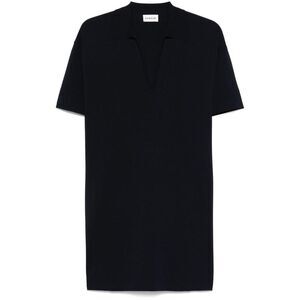 PAROSH Knit Polo Dress Women BLUE Dresses